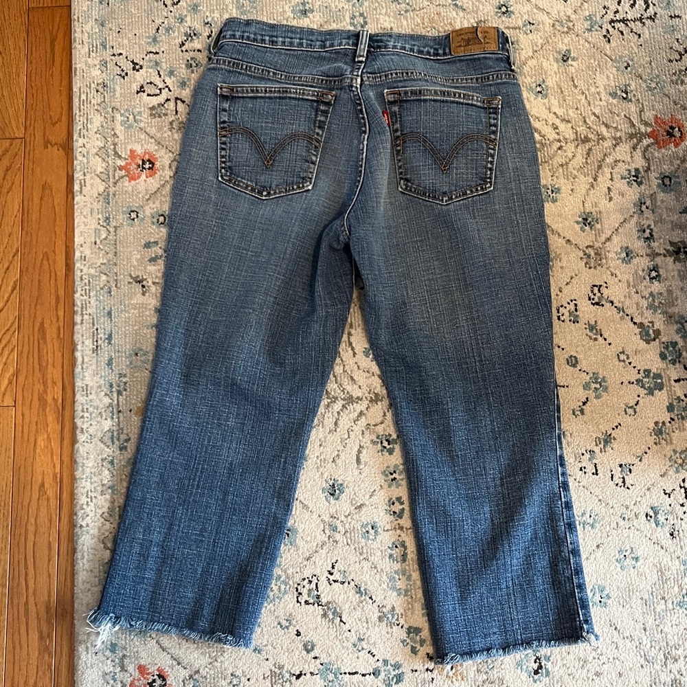 Levi’s Blue Straight 505 Cut-off Capri Jeans - Picture 9 of 15